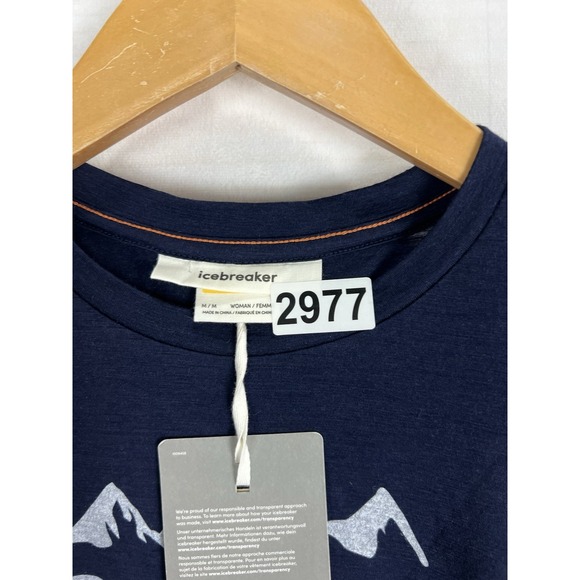 ICEBREAKER Tee Womens M Blue 100% Merino 150 Short Sleeve Co Logo NWT - Picture 5 of 10